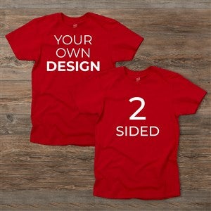 Design Your Own 2 Sided Hanes Adult T-Shirt - Red - 39579-DBS-R