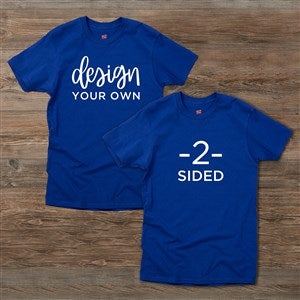 Design Your Own 2 Sided Hanes® Adult T-Shirt- Royal Blue - 39579-DBS-RB