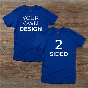 Design Your Own 2 Sided Hanes Adult T-Shirt - Royal Blue - 39579-DBS-RB