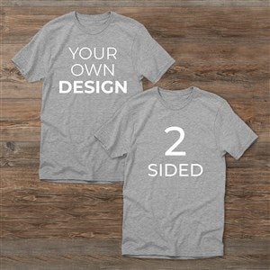 Design Your Own 2 Sided Hanes Adult T-Shirt - Light Grey - 39579-DBS-G