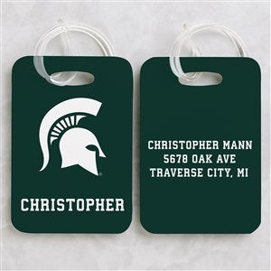 NCAA Michigan State Spartans Personalized Luggage Tag 2 Pc Set - 39655