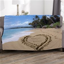Our Paradise Island Personalized Wedding 60x80 Plush Fleece Blanket - 39658-L