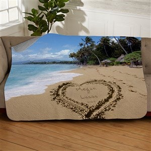Our Paradise Island Personalized Wedding 50x60 Quilted Blanket - 39658-Q