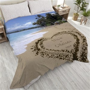Our Paradise Island Personalized Wedding 90x108 King Plush Fleece Blanket - 39658-K