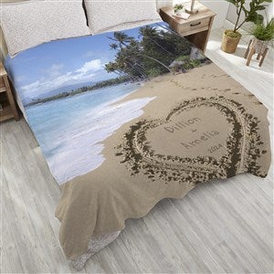 Personalized Our Paradise Island Fleece Blanket - Queen Size - 39658-QU