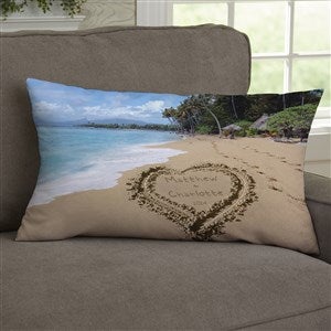 Our Paradise Island Personalized Lumbar Throw Pillow - 39659-LB