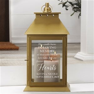 Wedding Memorial Personalized Gold Decorative Candle Lantern - 39662-G