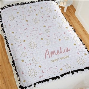 Baby Celestial Personalized 50x60 Tie Blanket - 39706-T