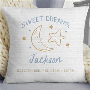 Baby Celestial Personalized 18" Velvet Throw Pillow - 39708-LV