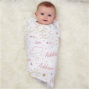 Baby Celestial Personalized Baby Receiving Blanket - 39709