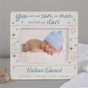 Baby Celestial Personalized Baby Shiplap Frame-  5x7 Horizontal - 39714-5x7H