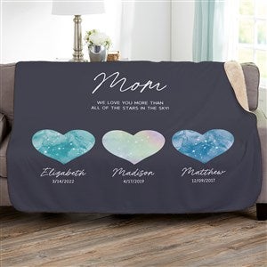 Birthstone Constellations Personalized 60x80 Sherpa Blanket - 39759-SL