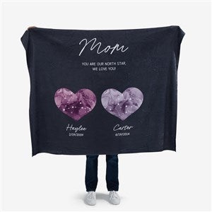 Birthstone Constellations Personalized 50x60 Plush Fleece Blanket - 39759-F