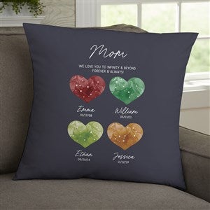 Birthstone Constellations Personalized 18" Velvet Throw Pillow - 39760-LV