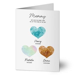 Birthstone Constellations Personalized Greeting Card - 39762