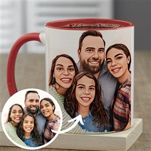 Cartoon Yourself Personalized Photo Coffee Mug 11 oz.- Red - 39877-R