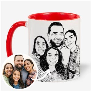 Cartoon Yourself Personalized Photo Coffee Mug 11 oz.- Red - 39877-R