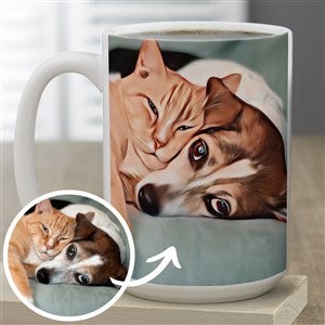 Cartoon Yourself Personalized Photo Coffee Mug 15 oz.- White - 39877-L