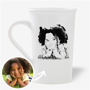 Cartoon Yourself Personalized Photo Latte Mug 16 oz.- White - 39877-U