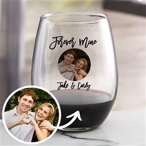 Cartoon Yourself Photo Message Stemless Wine Glass - 39885-S