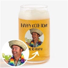 Cartoon Yourself Personalized Photo 16oz. Beer Can Glass - 39886-B