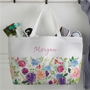 Forever Floral Meaning Personalized Tote Bag - 39897