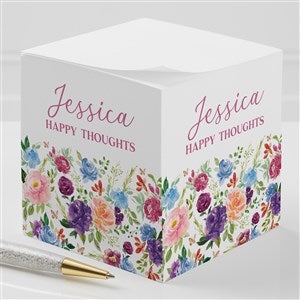 Forever Floral Personalized Paper Note Cube - 39900