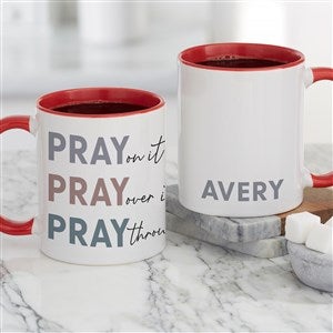 Pray On It Personalized Coffee Mug 11 oz.- Red - 39904-R