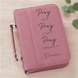 Personalized Bible Cover - Pray On It - Pink - 39907-P