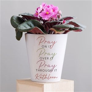 Pray On It Personalized Mini Flower Pot - 39914