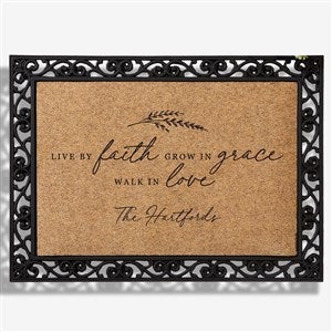 Live By Faith Personalized 18x27 Synthetic Coir Doormat - 39920