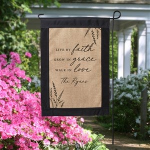 Live By Faith Personalized Burlap Garden Flag - 39922