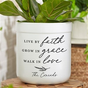 Live By Faith Personalized Outdoor Flower Pot - 39924