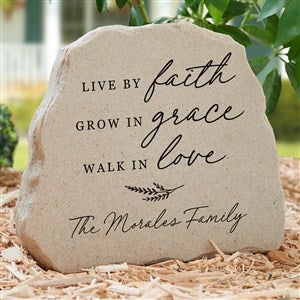 Live By Faith Personalized Standing Garden Stone - 39926