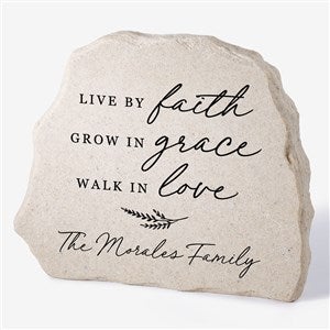 Live By Faith Personalized Standing Garden Stone - 39926