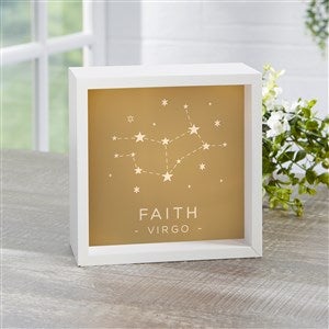 Zodiac Constellations Personalized LED Ivory Light Shadow Box- 6