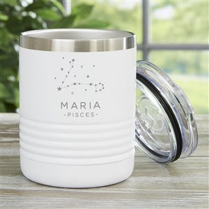 Zodiac Constellations Personalized 10 oz. Insulated Tumbler- White - 39968-W