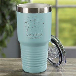 Zodiac Constellations Personalized 30 oz. Vacuum Insulated Tumbler- Teal - 39970-T