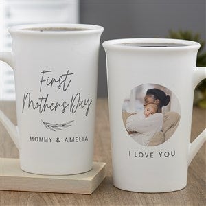 First Mothers Day Love Personalized Latte Mug 16 oz.- White - 40008-U