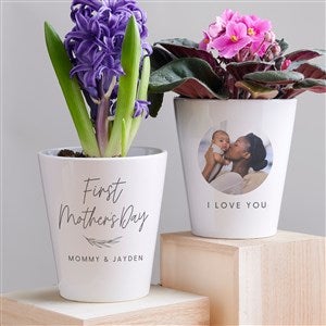 First Mothers Day Love Personalized Photo Mini Flower Pot - 40010