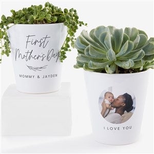 First Mothers Day Love Personalized Photo Mini Flower Pot - 40010