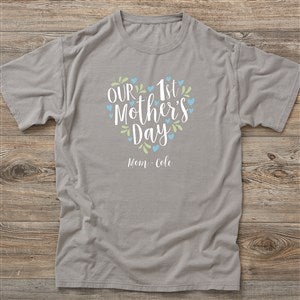Our First Mothers Day Personalized Hanes® Adult ComfortWash™ T-Shirt - 40011-CWT