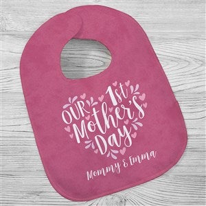 Our First Mothers Day Personalized Baby Bib - 40014-B