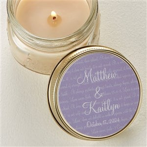 Love Is Patient Personalized Mason Jar Candle Favors - 4004