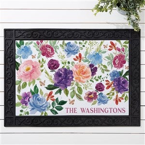 Blooming Blossoms Personalized Doormat- 18x27 - 40081-S