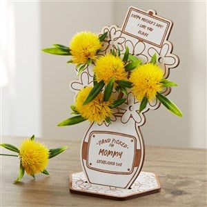Picked For Mommy Personalized Wood Flower Holder - Whitewash - 40102-W