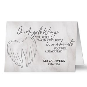 On Angels Wings Sympathy Greeting Card - 40108