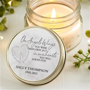 On Angel's Wings Personalized Mason Jar Candle Favors - 40109
