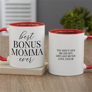 Bonus Mom Personalized Coffee Mug 11 oz.- Red - 40119-R
