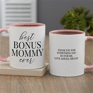 Bonus Mom Personalized Coffee Mug 11 oz.- Pink - 40119-P